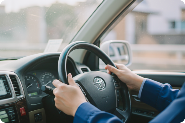 タクシーで大阪天満宮へ出発