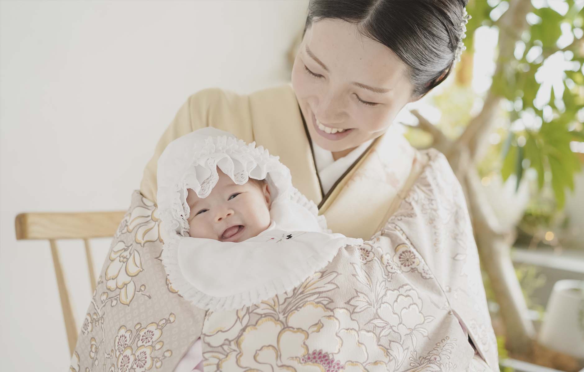 お宮参り産着・訪問着レンタル&着付け